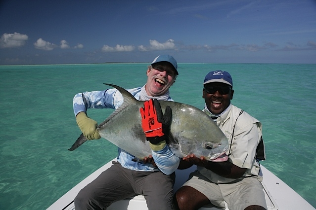 60 Pound Permit Landed on Fly in the Bahamas